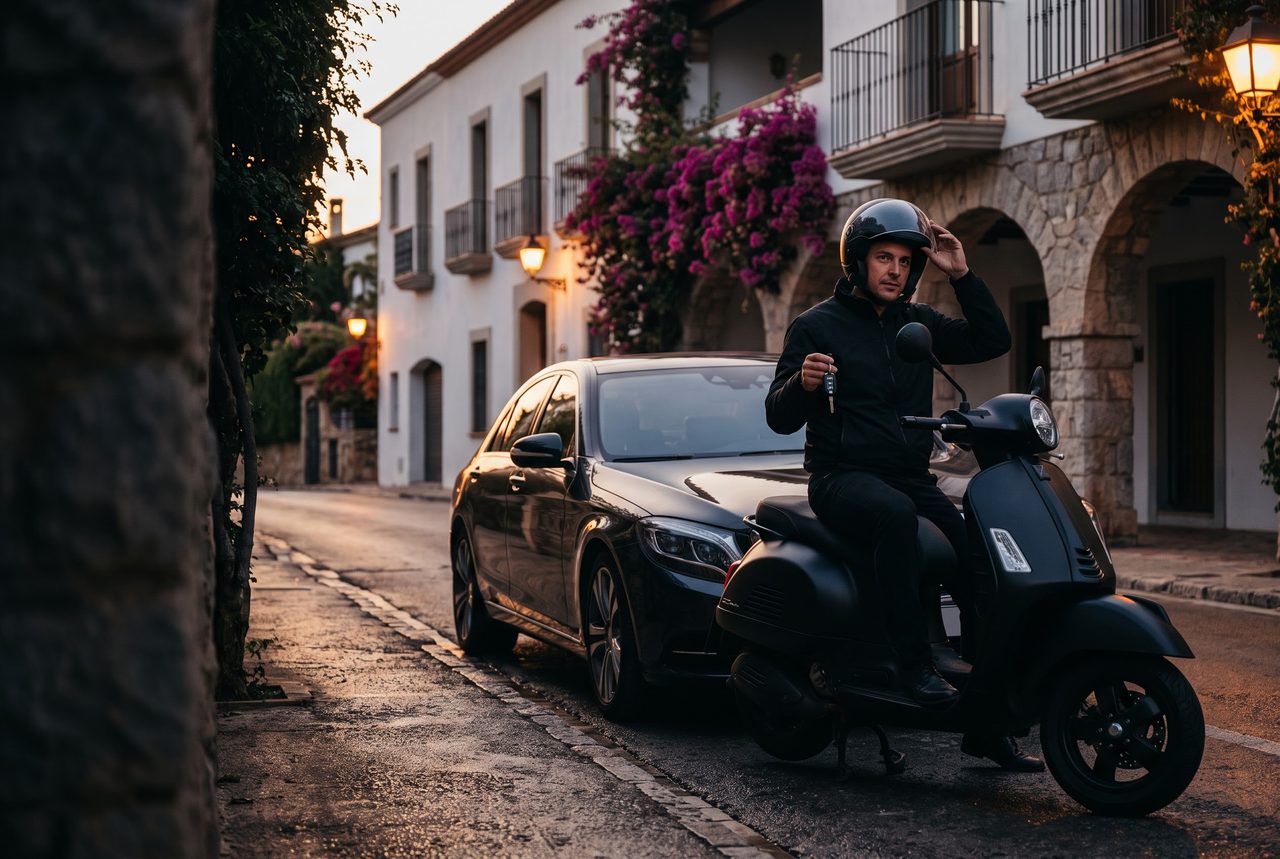 Motosikletle gelen vale şoför
